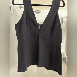 Nordstrom Elegant Black V-Neck Blouse